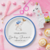 Bonjour Bebe Romantic French Girl Baby Showpap Pappteller (Party)