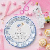 Bonjour Bebe Romantic French Girl Baby Showpap Pappteller (Party)