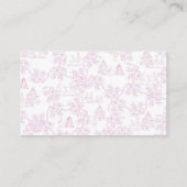 Bonjour Bebe Romantischer Girl Diaper Raffle Begleitkarte (Rückseite)