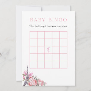 Bonjour Bebe Suchen Sie die Baby Bingo Game Card Einladung