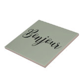 Bonjour-blackText Fliese (Seite)