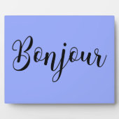 Bonjour-blackText Fotoplatte (Vorderseite)