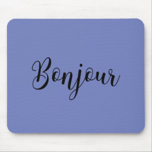 Bonjour-blackText Mousepad
