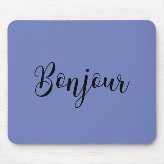 Bonjour-blackText Mousepad (Vorne)