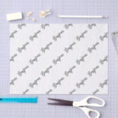 Bonjour-blackText Seidenpapier (Handwerk)