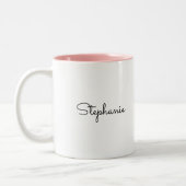 Bonjour! Blume im Frühjahr Ostern Zweifarbige Tasse (Links)