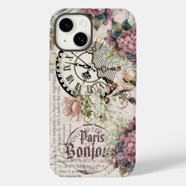 Bonjour Botanische französische Kunst Süßer Vogel  Case-Mate iPhone 14 Hülle