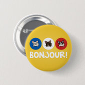 Bonjour! Button (Vorne & Hinten)