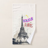 Bonjour Colorful Paris Badhandtuch Set (Handtuch)