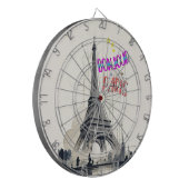 Bonjour Colorful Paris Dartscheibe (Vorderseite Links)
