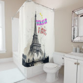 Bonjour Colorful Paris Duschvorhang (Beispiel)
