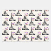 Bonjour Colorful Paris Geschenkpapier Set (Vorderseite 3)