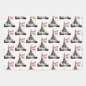 Bonjour Colorful Paris Geschenkpapier Set (Vorderseite)