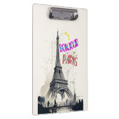 Bonjour Colorful Paris Klemmbrett (Rechts)