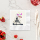 Bonjour Colorful Paris Serviette (Beispiel)