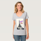 Bonjour Colorful Paris T-Shirt (Vorderseite Vollansicht)