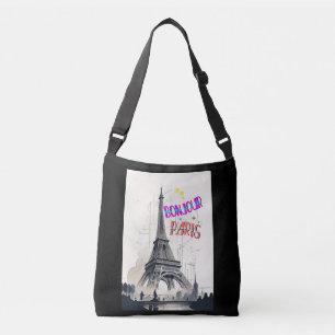 Bonjour Colorful Paris Tragetaschen Mit Langen Trägern
