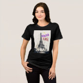 Bonjour Colorful Paris Tri-Blend Shirt (Vorderseite voll)