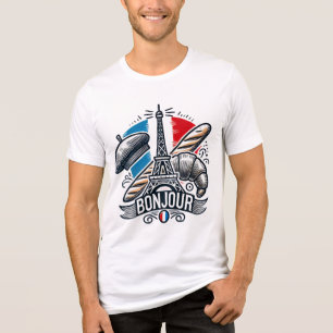 Bonjour France T-Shirt Tri-Blend Shirt