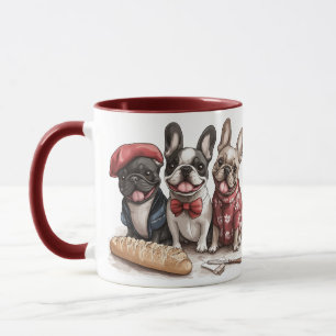 Bonjour Französische Bulldoggen Tasse