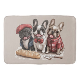Bonjour French Bulldogs Badematte
