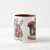 Bonjour French Bulldogs Tasse (Zentrum)