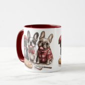 Bonjour French Bulldogs Tasse (Vorderseite Links)