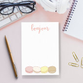 Bonjour French Macarons Pastel Post-it Klebezettel