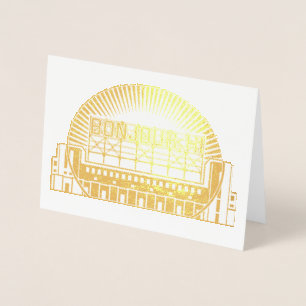 Bonjour, Hallo neue Zuhause Glückwünsche Folienkarte