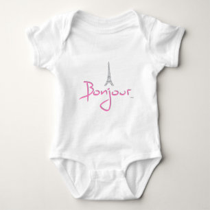 Bonjour (Hallo) Paris Baby Strampler