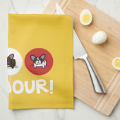 Bonjour! Handtuch (Viertel Falte)