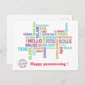 Bonjour Happy Postcross! Postkarte (Vorne/Hinten)
