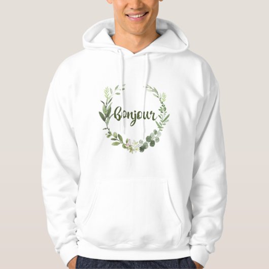 Bonjour Hello French Hoodie (Vorderseite)