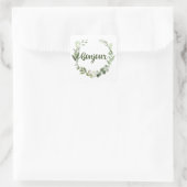 Bonjour Hello French Quadratischer Aufkleber (Tasche)