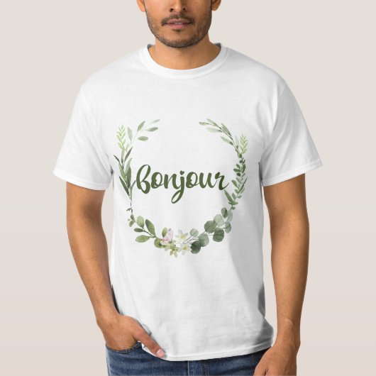 Bonjour Hello French T-Shirt (Vorderseite)
