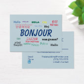 Bonjour Hello Languages World Colorful (Schreibtisch)