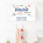 Bonjour Hello Languages World Colorful Family Banner (Insitu)