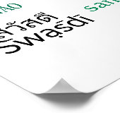 Bonjour Hello Many Languages World Travel Colorful Poster (Ecke)