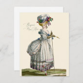 Bonjour Hello Marie Antoinette Fashion Gruß (Vorne/Hinten)