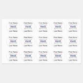 Bonjour Hello Party Name Template World Languages Etiketten (Blatt)