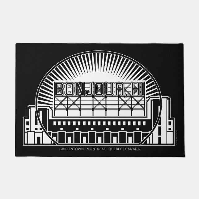 Bonjour, HI Door Mat Fußmatte (Vorderseite)