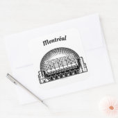 Bonjour Hi Montréal Quadratischer Aufkleber (Umschlag)