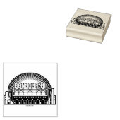 Bonjour, Hi Sehenswürdigkeit Wood Art Briefmarke Gummistempel (Stempel)