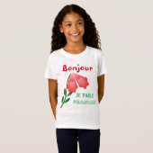 Bonjour je parc Francais & Morning Star Blume T-Shirt (Vorne ganz)