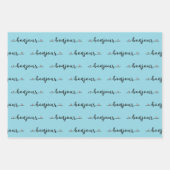Bonjour Kachel Design Geschenkpapier Set (Vorderseite 3)