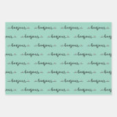 Bonjour Kachel Design Geschenkpapier Set (Vorderseite)