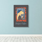 Bonjour Kaffee Leinwanddruck (Insitu (Holzboden))