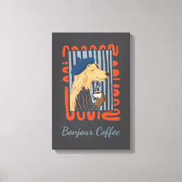 Bonjour Kaffee Leinwanddruck