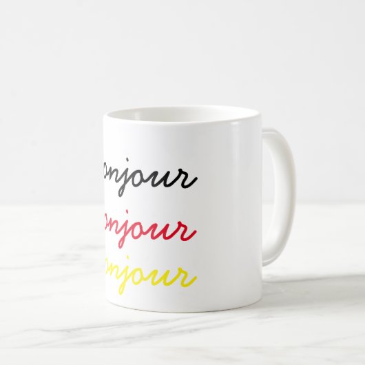 Bonjour Kaffeetasse (VorderseiteRechts)