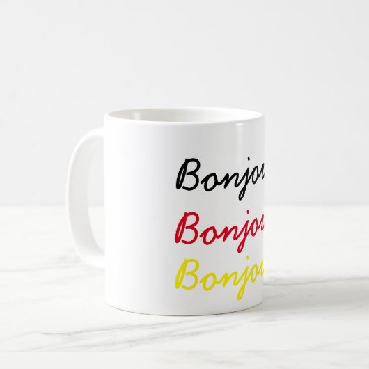 Bonjour Kaffeetasse (Vorderseite Links)